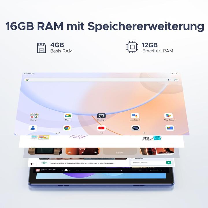 Actual product image Doogee U10 Android Tablet (5G, 10", 128 GB)