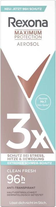 Immagine prodotto Rexona Deodorante Spray Massima Protezione Clean Fresh 150 ml (Getto vaporizzato, 150 ml)
