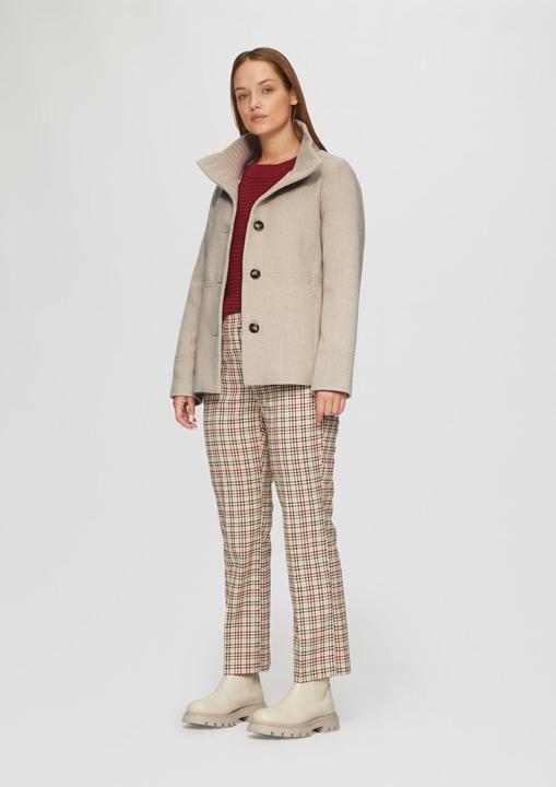 Produktbild S.Oliver Outdoor-Jacke Twilljacke mit Strick-Stehkragen und Eingrifftaschen (46)