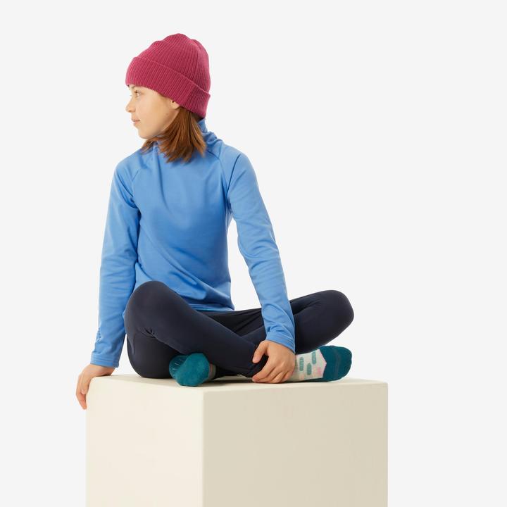 Actual product image Wedze Ski underwear functional shirt children high collar - BL 500 blue (116)