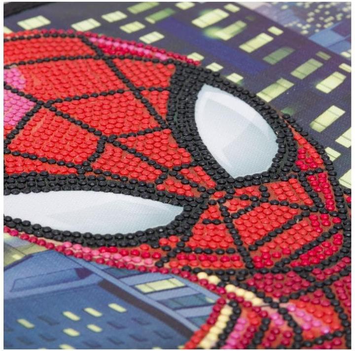 Actual product image Craft Buddy Spiderman Foldable Storage Box Crystal Art 30x30cm