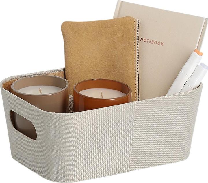 Actual product image Zeller Present Aufbewahrungskorb Karton/Polyester 26x18x11 cm (18 cm)