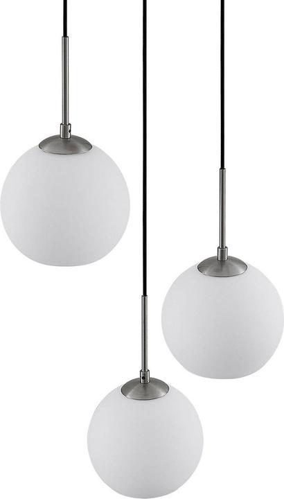 Image du produit Lindby Jurian 3 Lampe à suspension opale/nickel (E27)