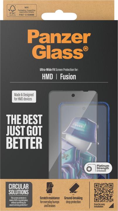 Immagine prodotto PanzerGlass Vestibilità ultra-ampia (1 Pezzo/i, HMD Fusion)