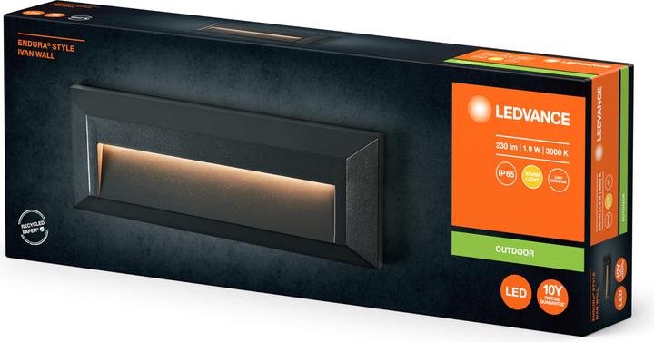 Produktbild Ledvance Endura Style IP65 Wall Ivan Dark Gray (85 lm, IP65)