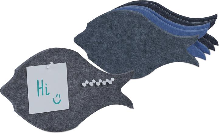 Relaxdays 6x Filzpinnwand (Pinnwand, 30 x 16 cm)