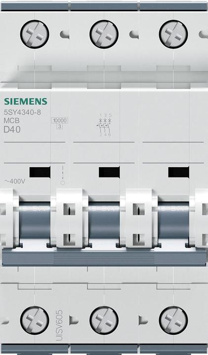 Produktbild Siemens MCB 3 Pole Type D 10kA 40A 400V