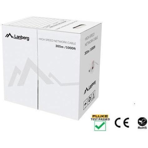 Thumbnail - Lanberg LCU5-12CU-0305-B Netzwerkkabel 305 m Cat5e U/UTP (UTP) Blau (U/UTP, CAT5e, 305 m), Netzwerkkabel