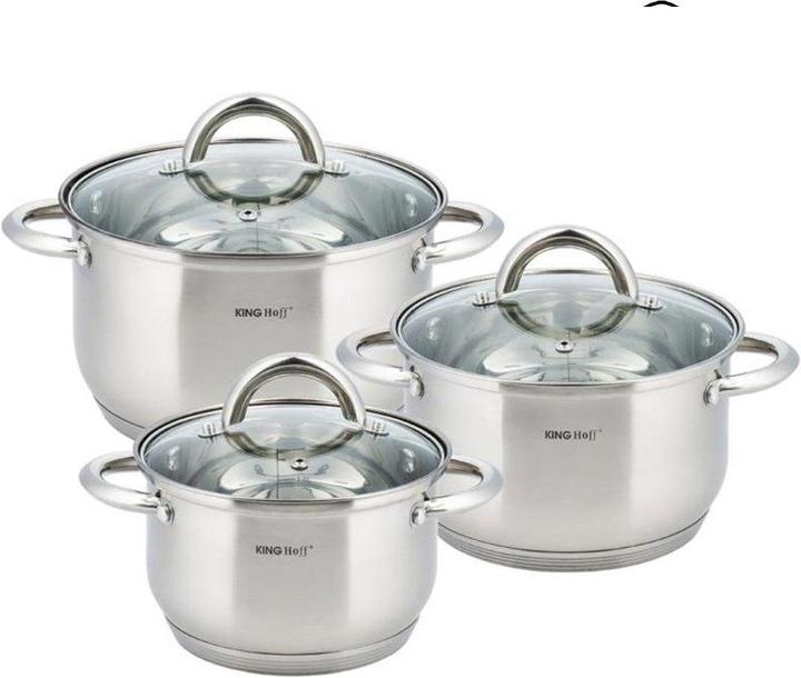 Kinghoff Pannenset KH-4447 (Kookpotten en pannenset, Roestvrij staal)