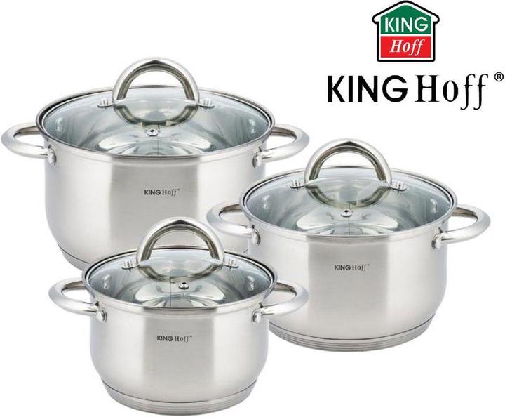 Productafbeelding Kinghoff Pannenset KH-4447 (Kookpotten en pannenset, Roestvrij staal)