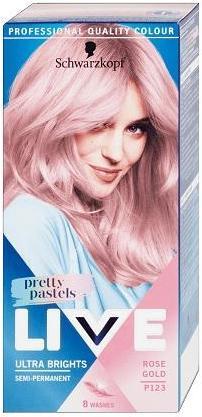 Produktbild Schwarzkopf Live Ultra Brights Pretty Pastels hair dye P123 Rose Gold (P123 Rose Gold)