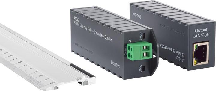 Actual product image Doorbird 2-wire Ethernet PoE+ converter A1072