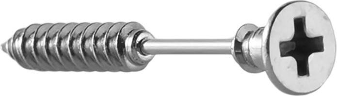 Immagine prodotto Star Piercing Micro Barbell Vite a croce argento (senza ottone, Acciaio chirurgico 316L)