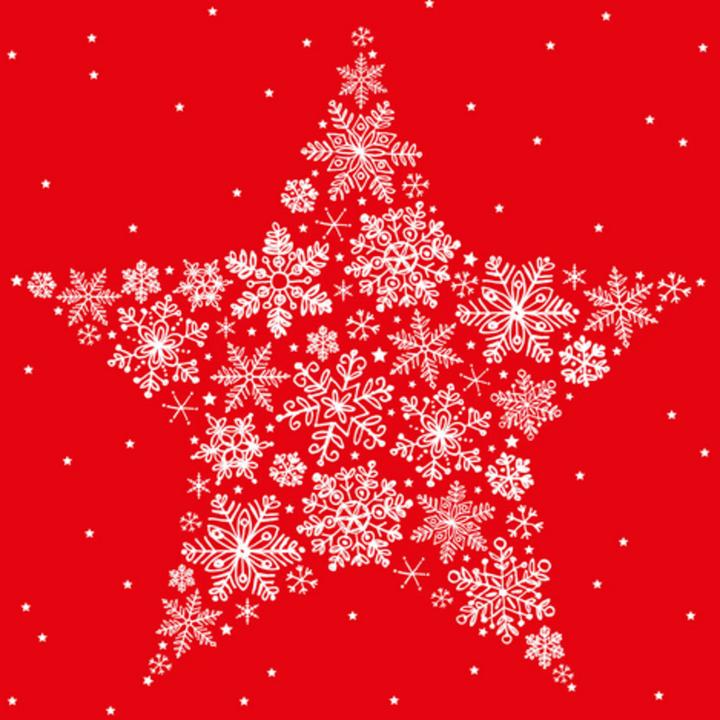 Image du produit Serviette de table "Big Crystal Star" 33 x 33 cm 20pcs (20 x, 33 x 33 cm)