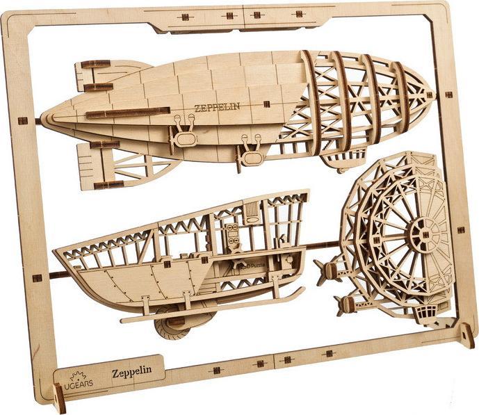 Actual product image Ugears 70208 Zeppelin 2.5D Puzzle