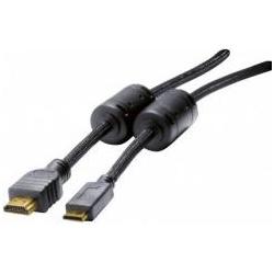 Exertis Connect Mini HDMI Kabel, High Speed HDMI, vergoldet, HDMI St. A / HDMI Mini St. C, 2,0 m Hochwertiges Anschl (2 ...