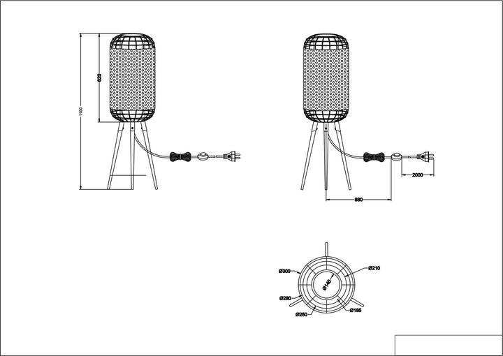 Actual product image Nino Leuchten Denton floor lamp (E27)