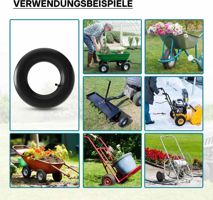 Actual product image Wiltec Inner tube for lawn mower tyre 11x4.00/4.10/3.50-5 with curved valve stem garden tractor (Lawn mower, Garden machinery spare parts)