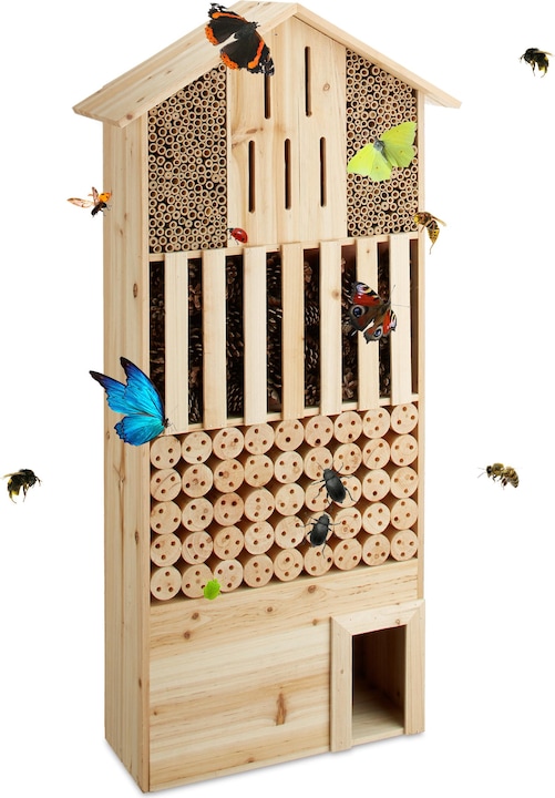 Relaxdays Hôtel Insect (Coccinelles, Chrysanthèmes, Abeille, Abeilles sauvages, Papillons)