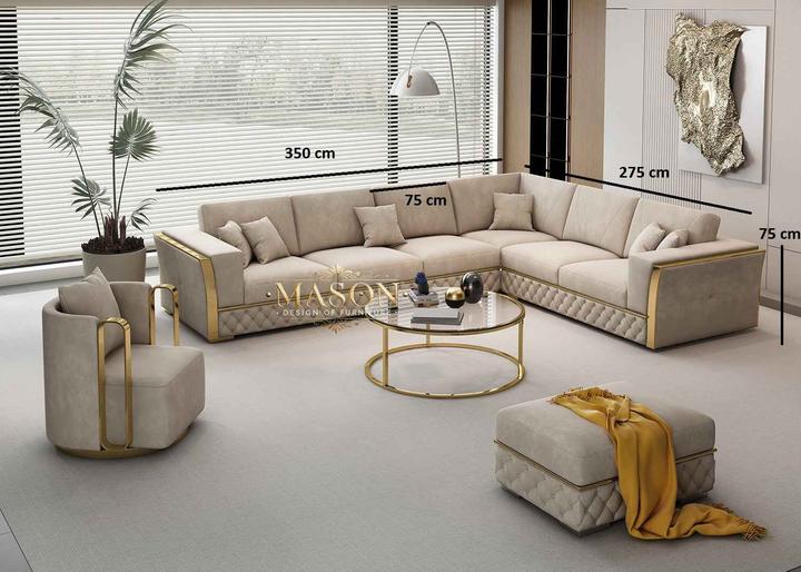 Produktbild Mason Ct MASON Modul Ecksofa "Veluto Gold" aus Samt (Ecksofa)