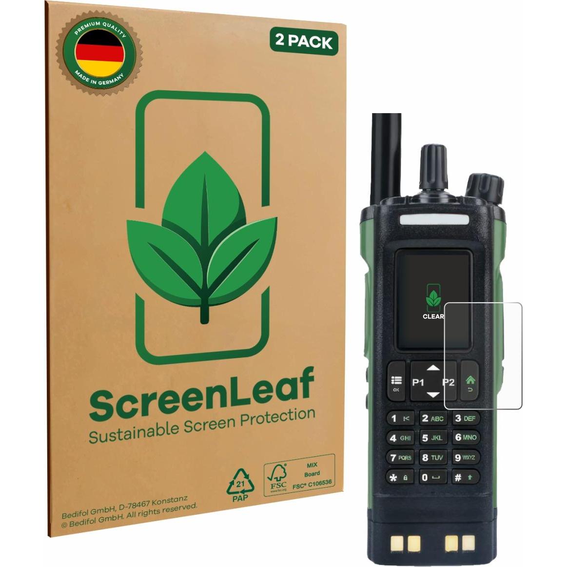 ScreenLeaf Pellicola protettiva, Proteggi Schermo Sostenibili, Clear, Antigraffio, Pellicola protettiva