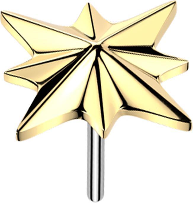 Image du produit Star Piercing Threadless Sternenexplosion vergoldet (sans laiton, Titane)