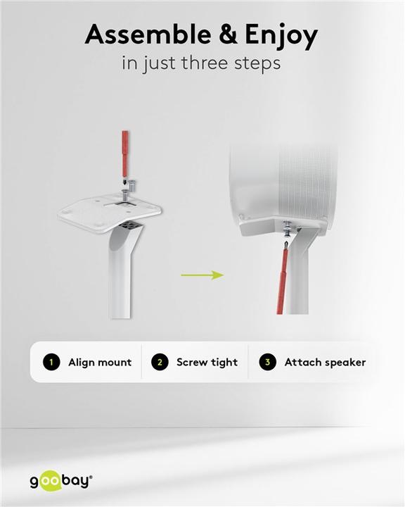 Image du produit Goobay Modern Era 3 Base (Installation murale, Support)