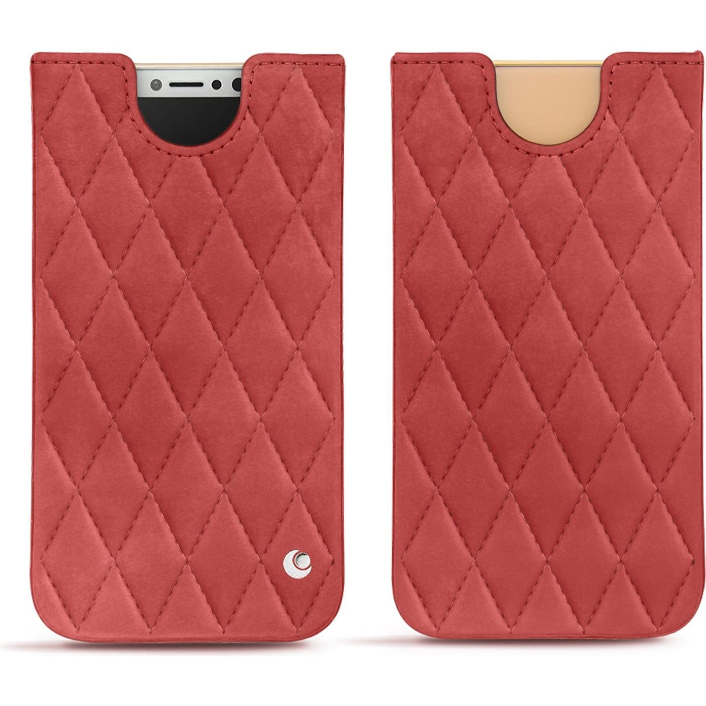 Noreve Lederschutzhülle (Apple iPhone X), Smartphone Hülle, Rot