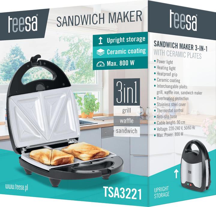 Actual product image Teesa Sandwich maker TSA3221