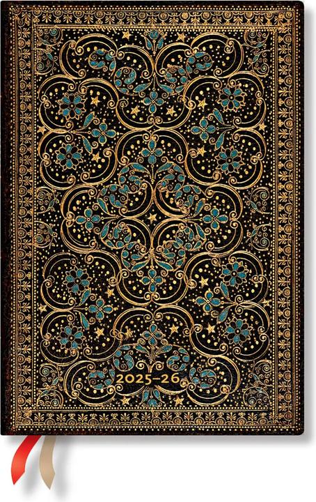 Paperblanks PAPERBLAN Agenda Restauration Midi 26/27 DD1729-6 1W/2S 18M DE HOR HC 13x18cm (13 x 18 cm, 1 Woche / 2 Seiten)