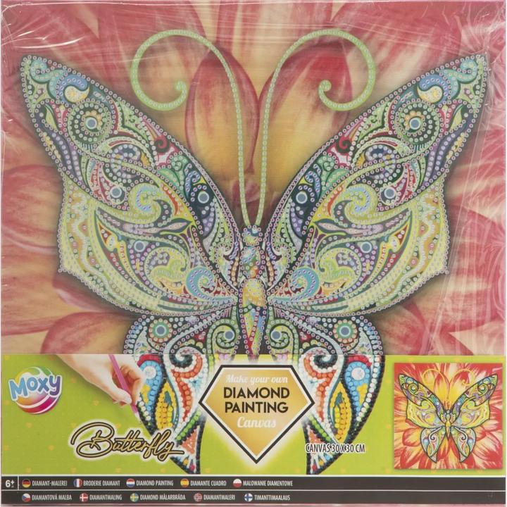 Actual product image Grafix Canvas Diamond Painting Butterfly, 30x30cm
