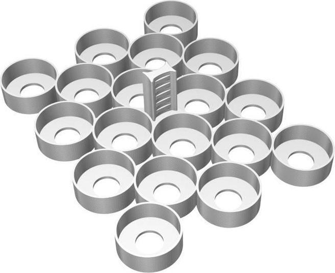 Actual product image Feldherr Paint Holder for Citadel Paint Pots 12ml, 18 Slots, Grey (Plastic)