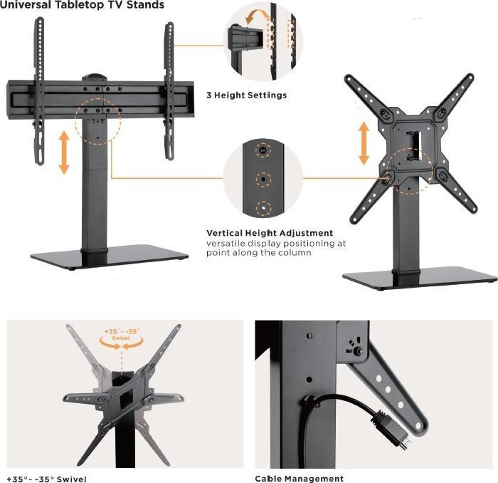 Image du produit equip Montage sur table (55", 40 kg)