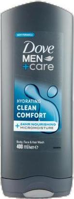Dove Men Care Hydrating Clean Comfort Body, Face & Hair Wash 400ml (400 ml)