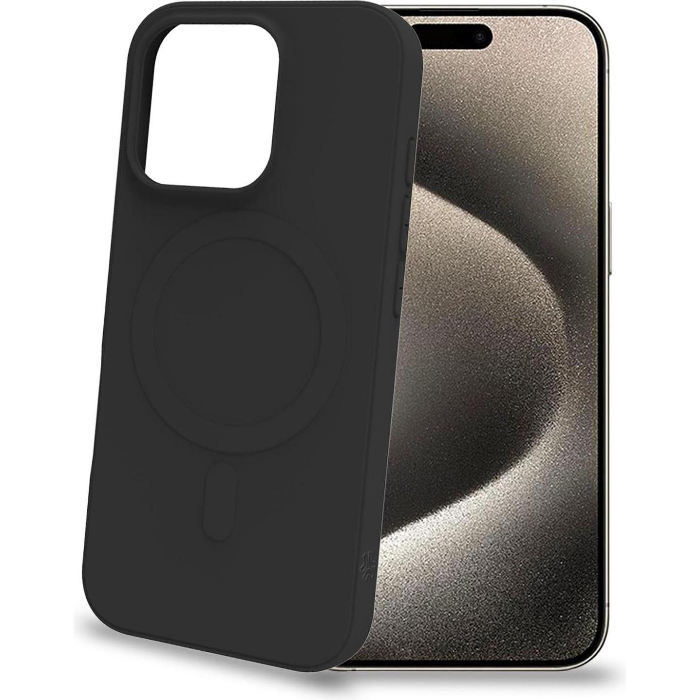 Celly ChromeMag voor iPhone 16 Pro (Apple iPhone 16 Pro), Smartphonehoes, Zwart