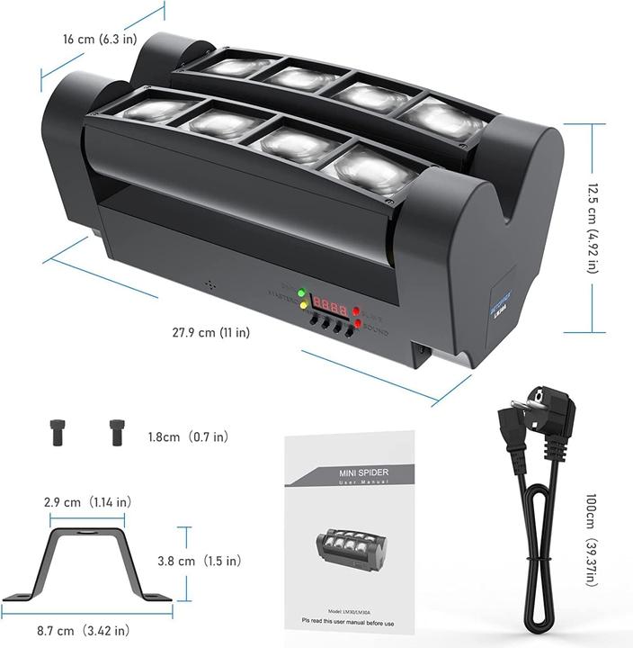 Image du produit Betopper 2er-Set Moving Head Bühnenlicht (45 W, LED)