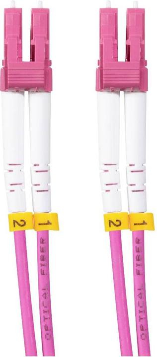 Produktbild LogiLink Stahlarmiertes Glasfaser-Patchkabel OM4, Duplex LC/UPC - LC/UPC, 15 m (15 m)