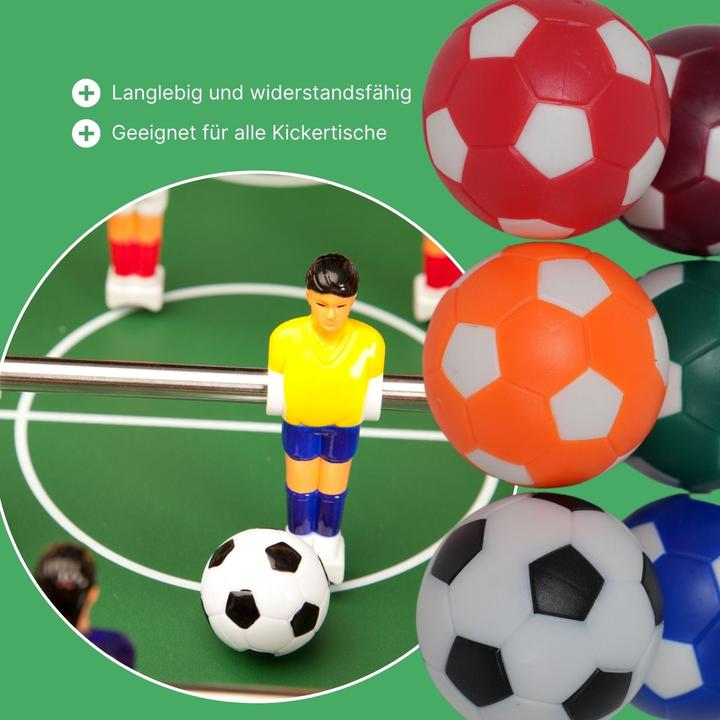 Produktbild Hermex 6er Set Tischkickerbälle Tischfussball-Bälle Mini-Fussbälle Ersatz-Fussbälle