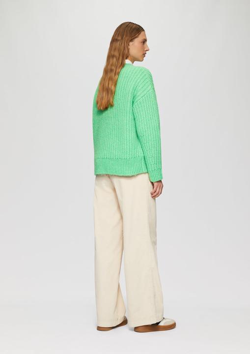 Actual product image S.Oliver Strickpullover Weicher Grobstrickpullover mit überschnittenen Schultern (42)