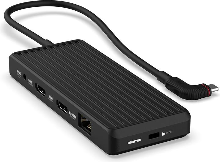 Unisynk 10 POrt USB-C Hub 4K 60Hz 100W Black (USB-C, 10 ports)