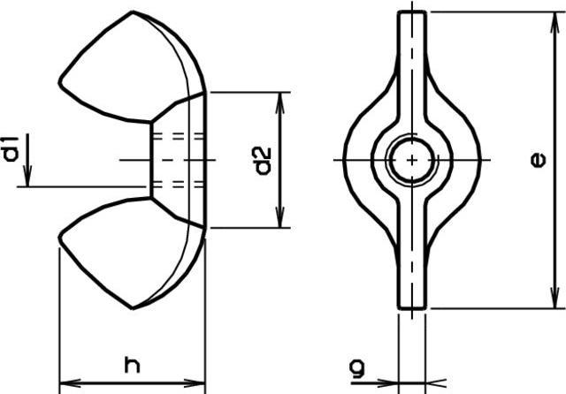 Actual product image BestaPac Flügelmutter rostfrei M8