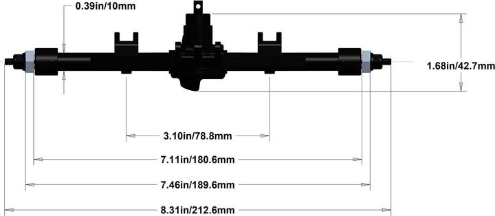 Actual product image Rc4Wd TEQ Ultimate Scale Cast Axle Rear