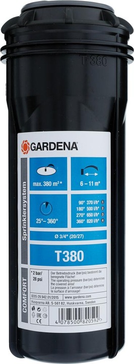 Image du produit Gardena Arroseur automatique à turbine T380 (Arroseurs escamotables)