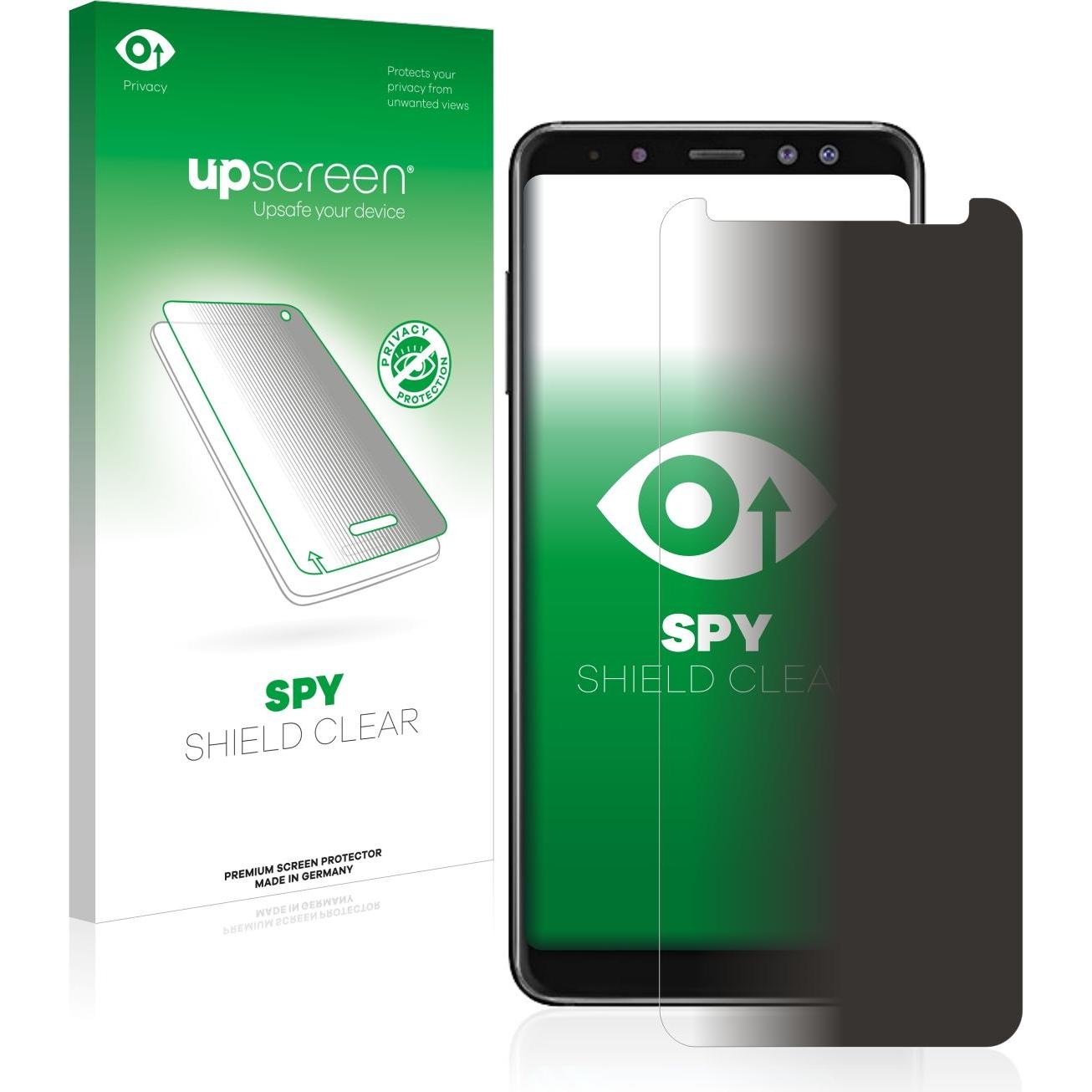 upscreen Spy Shield Blickschutzfolie (1 Stück, Samsung Galaxy A8 (2018)), Smartphone Schutzfolie, Blau
