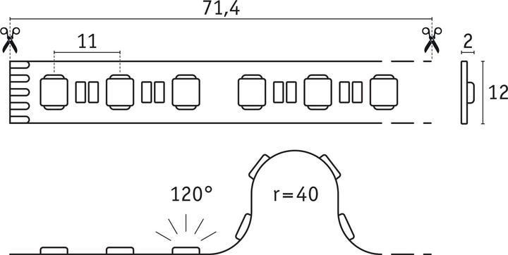 Produktbild Paulmann Pro Strip Silver P75 (RGBW, 500 cm, Indoor)