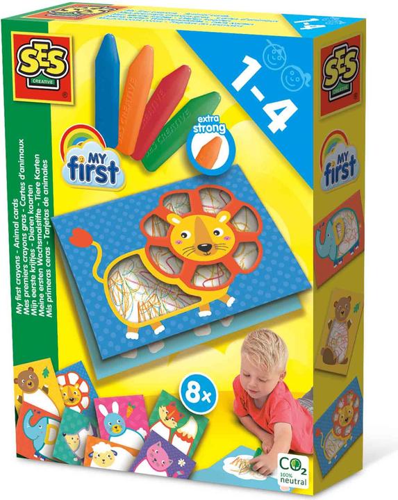 Produktbild Ses My First – Kreide-Tierkarten (Mehrfarbig, 4 x)