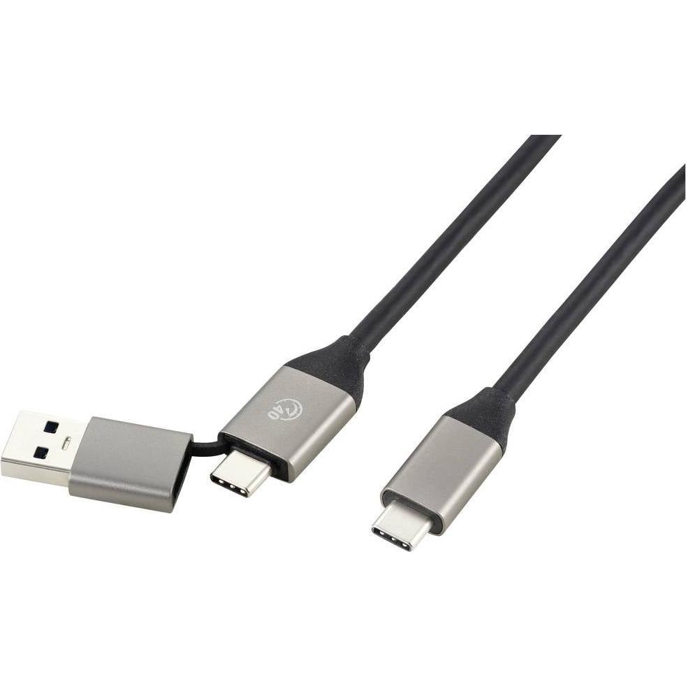 Thumbnail - Renkforce RF-5596326 M.2-Festplatten-Gehäuse M.2 2280 USB 4 (M.2 2280), Festplattengehäuse, Silber