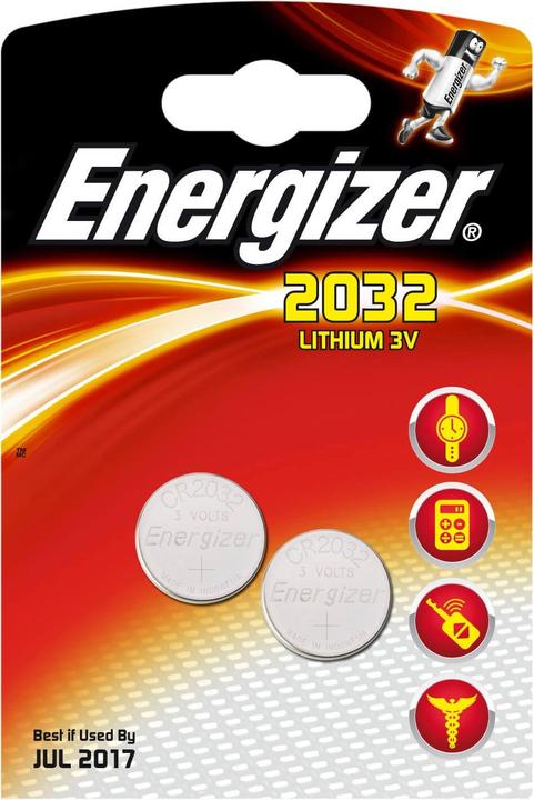 Actual product image Energizer CR2032 Lithium (2 pcs., CR2032, 235 mAh)