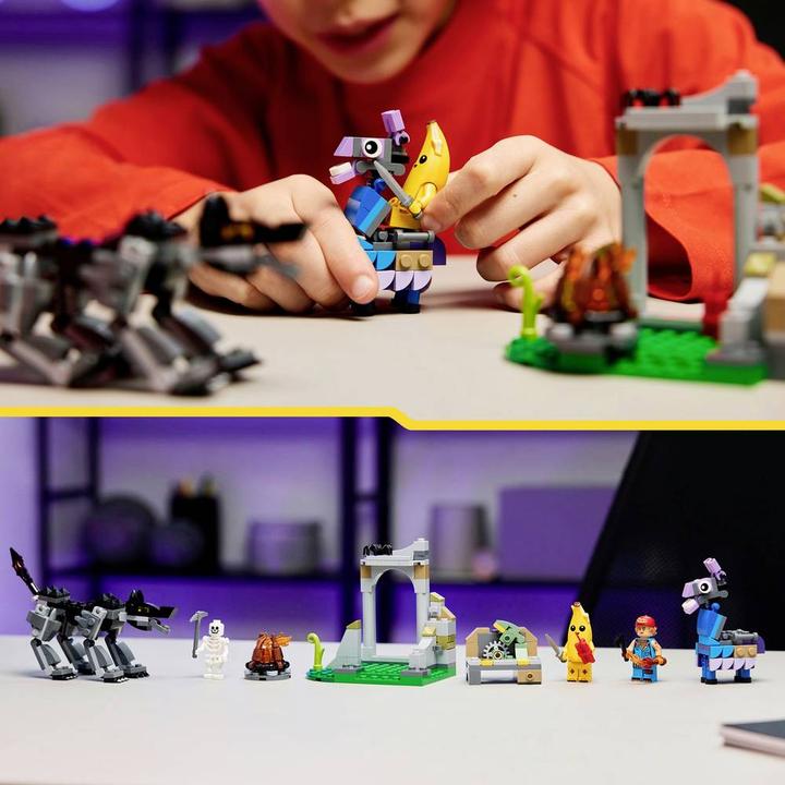 Actual product image LEGO Fortnite The camp of Schali and the spark plug artist (77075, LEGO Fortnite)