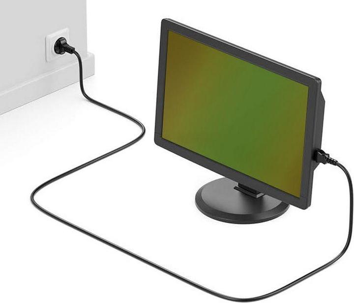 Actual product image equip Netzkabel Anschl. C18 -> Schukon. 180°gew. sw (1.80 m)